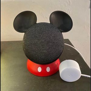 Google Mini and Mickey Mouse Stand